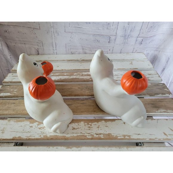 Vintage ceramic ghost candelabra decor candle hold - Picture 9 of 9